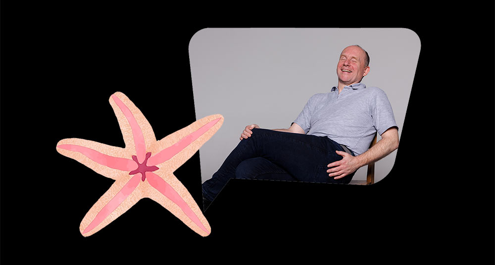 Ein Blick ins Gesicht von Jürgen Fleger